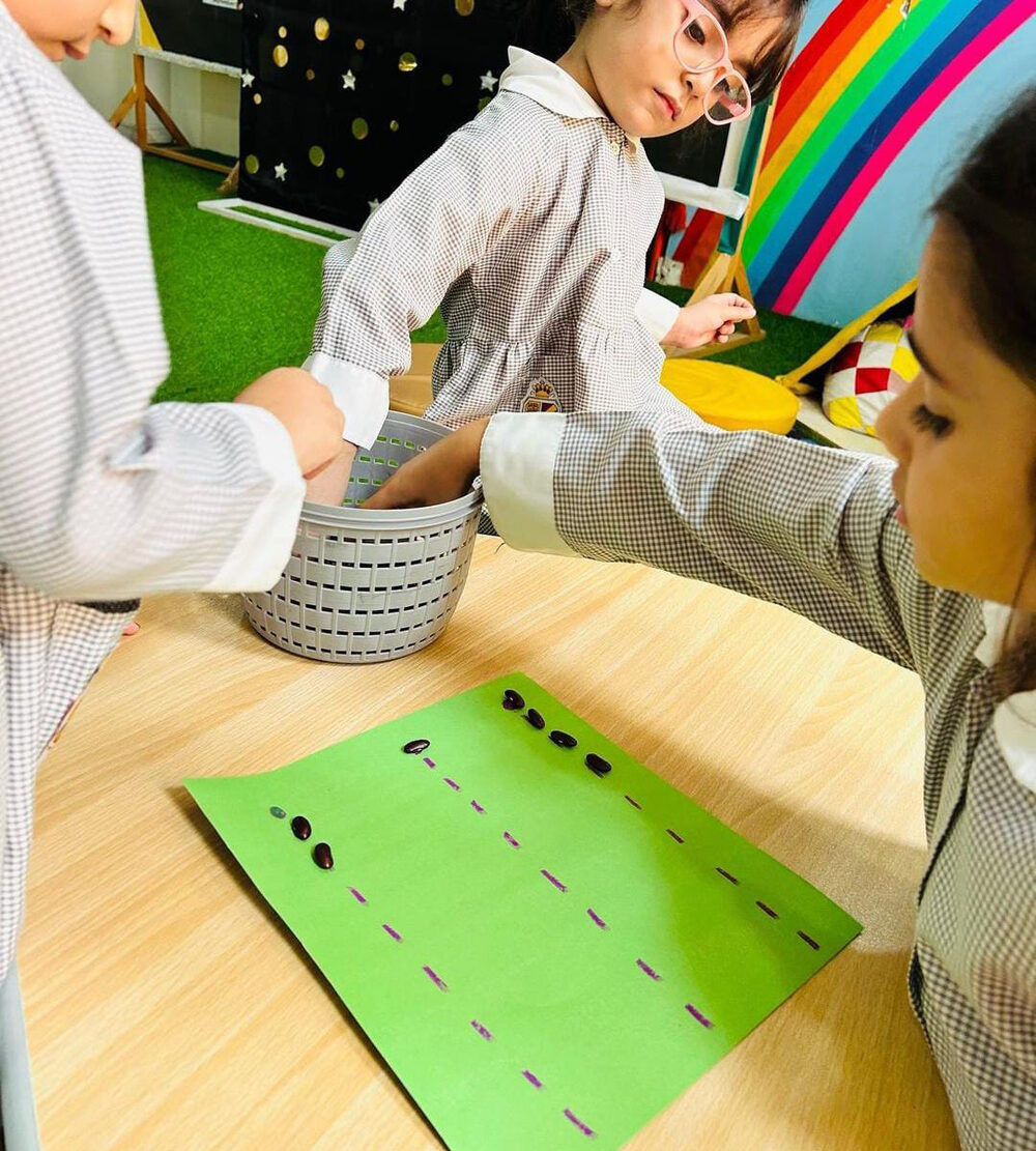 A child taking part in creative activities at Sibel